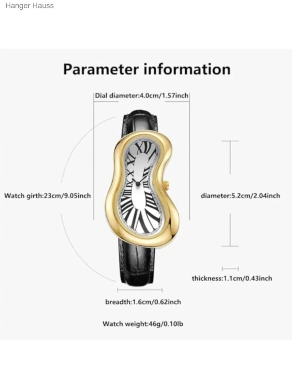 Creative Melting Luxury Unisex Watch - Analog Quartz Roman Numeral Dial,
